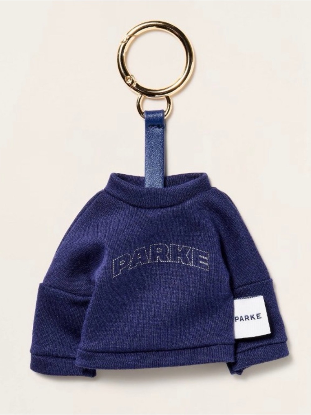 NWT Parke X Target Navy Blue Mini Mockneck Keychain Bag Charm Mock Neck Sold Out
